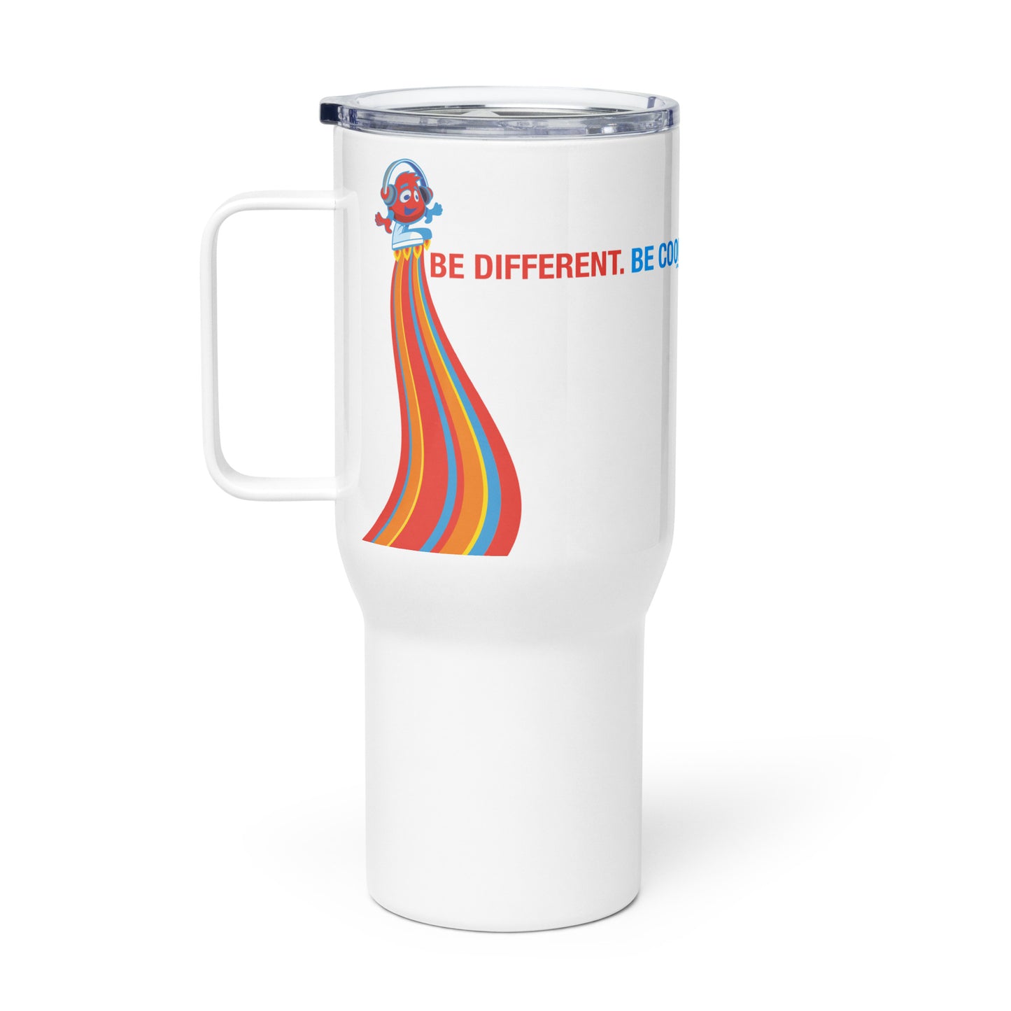 Be Different Be Cool Travel Mug with a Handle